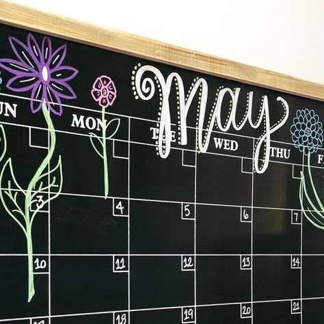 May Chalkboard Art Calendar, February Chalkboard Calendar, May Chalkboard Calendar, January Chalkboard Calendar, Chalk Calendar Ideas, Chalk Calendar, Calendar Chalkboard, Calender Ideas, Enneagram 7