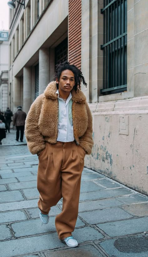 Pause Magazine, Luka Sabbat, Photographie Portrait Inspiration, Looks Street Style, Street Style Winter, Men Street, Mens Winter Fashion, Inspiration Mode, Mode Vintage