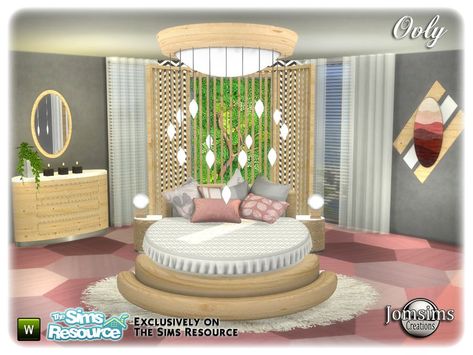 Sims Cc Boho Furniture, Sims 4 Cc Circle Bed, Sims 4 Sets, Toddler Bedroom Sets, Deco Sims, Sims Interior, Matching Bedroom Set, Sims 4 Cc Furniture Living Rooms, Sims Lookbook