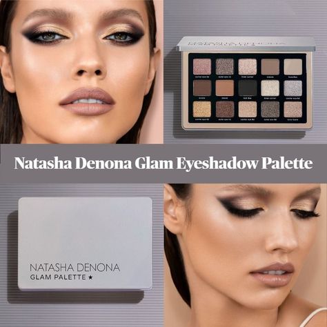 Natasha Denona Glam Palette Looks, Glam Palette Natasha Denona, Natasha Denona Glam Palette, Natasha Denona Eyeshadow, Glam Eyeshadow, Fall Palette, Smokey Eye Tutorial, Makeup News, Bridesmaid Hair Makeup