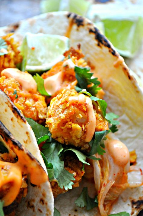 Vegan Korean "Fried" Tofu Tacos - Rabbit and Wolves Taco Tofu, Uni Recipes, Fried Kimchi, Gochujang Mayo, Tofu Meals, Taco Place, Tacos Vegan, Tofu Tacos, Recipes List