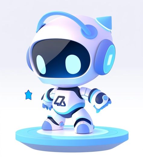 Astrobots Ps5, Cute Robot Illustration, Mascot Design Ideas, Robot Mascot, Astro Bot, Blue Robot, Robot Icon, 3d Robot, Bride And Groom Silhouette