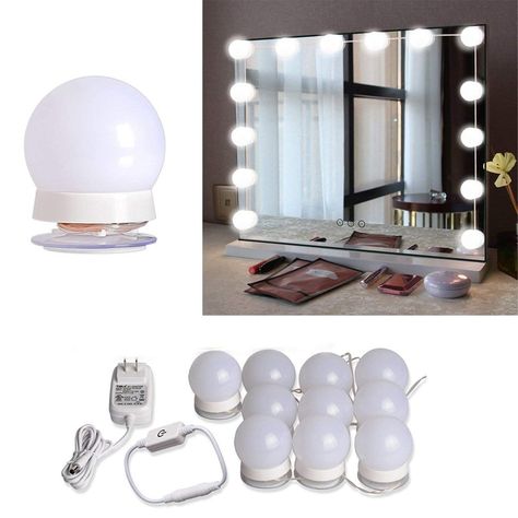 The 3 Best Light Bulbs For Makeup Vanity Mirror Lights, Diy Vanity Mirror, Led Vanity Mirror, Makeup Dressing Table, Mirror Lights, Vanity Table Set, Makeup Table Vanity, Makeup Vanity Mirror, Lighted Vanity Mirror