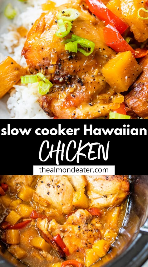 Hawaiian Crock Pot Chicken Slow Cooker, Sweet Hawaii Crockpot Chicken, Slow Cooker Chicken And Pineapple Recipes, Crockpot Aloha Chicken, Hawain Chicken Recipes, Hawaiian Chicken In Crockpot, Easy Crockpot Hawaiian Chicken, Healthy Hawaiian Chicken Crockpot, Pineapple Chicken Legs Recipe