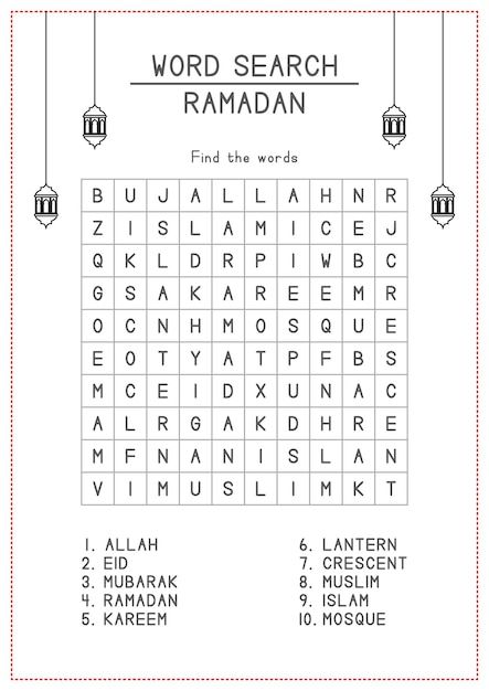 Ramadan word search for kids activity | Premium Vector #Freepik #vector #worksheet #word-game #word-search #mosque Word Search For Kids, Kids Word Search, Ramadan Collection, About Ramadan, Islamic Kids Activities, Ramadan Kids, Crossword Puzzles, Vocabulary Worksheets, Kids Activity