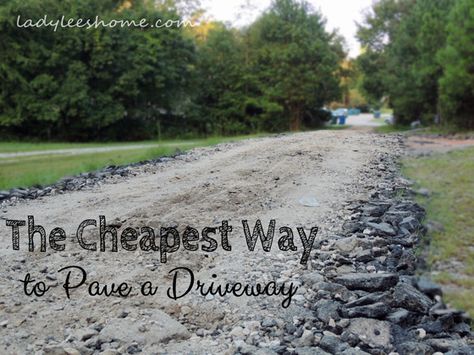 the cheapest way to pave a driveway, concrete masonry, homesteading, outdoor living Cheapest Driveway Ideas, Inexpensive Driveway Ideas, Driveway Concrete, Diy Driveway, Build A Dog House, Asphalt Driveway, Stone Driveway, Gravel Driveway, Driveway Landscaping