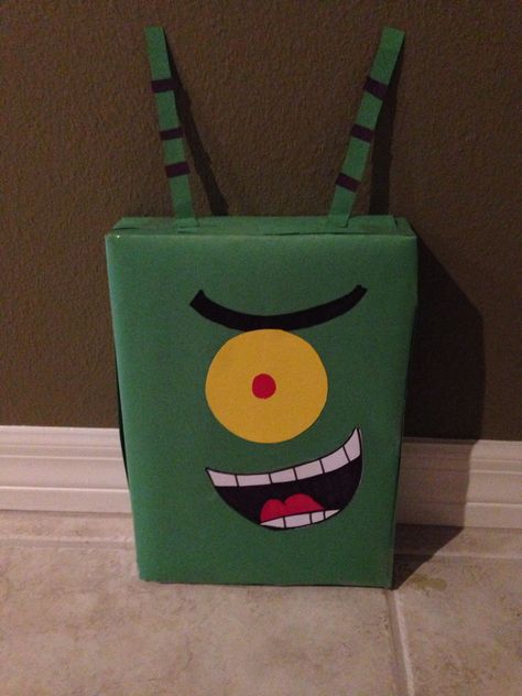 Spongebob Valentines Day, Spongebob Valentines, Plankton Spongebob, Bob Sponge, Valentines Day Box, Kids Valentine Boxes, Valentine Box Ideas, Valentine Card Box, Box Valentine