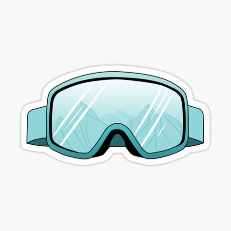 Ski Goggles Drawing, Ski Stickers Design, November Stickers, Goggles Drawing, Ski Stickers, Shot Ski, Stickers Journal, Snow Goggles, Fancy Cookies