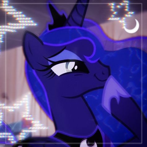 Celestia And Luna Matching Icons, Luna Icon Mlp, Luna Pfp Mlp, Nightmare Moon Pfp, Princess Luna Pfp, Princess Luna Fanart, Princess Luna Wallpaper, Princess Luna Icon, My Little Pony Luna