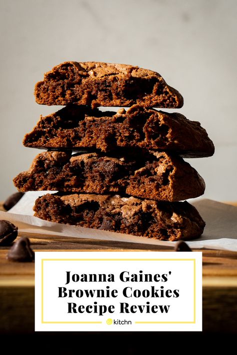 Pulled from her most recent cookbook, “Magnolia Table Cookbook Volume 3,” this recipe for Joanna Gaines’ Brownie Cookies is the perfect mashup of two treats. Here’s how to make them. Joanna Gaines Brownie Cookies, Joanna Gaines Recipes, Blonde Brownies, Chocolate Brownie Cookies, Cookie Brownie Recipe, Magnolia Table, Home Cooked Meals, Ginger Snap Cookies, Brownie Batter