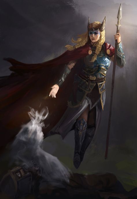 Valkyrie Art Norse, Valkyrie Fantasy Art, Valkyrie Artwork, Valkyrie Mythology, Norse Valkyrie, Valkyrie Art, Valkyrie Norse, Viking Warrior Woman, Norse Myth