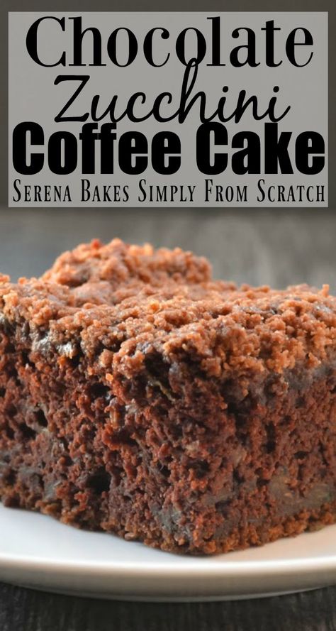 Chocolate Zucchini Coffee Cake With Chocolate Crumb Zucchini Coffee Cake, Quinoa Dessert, Lighter Desserts, Zucchini Cakes Recipe, Chocolate Crumbs, Chocolate Zucchini Cake, Recipe For Breakfast, Quinoa Breakfast, Simply Quinoa