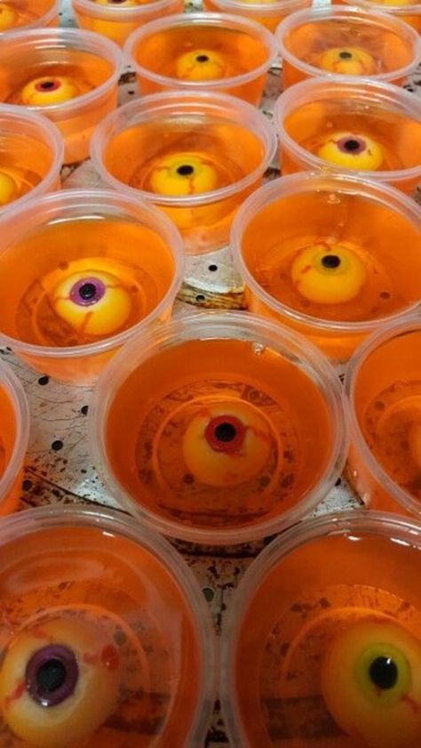 Shrek Jello Shots, Halloween Bash Decorations, Eyeball Birthday Party, Halloween Party Decor Backdrop, Halloween Birthday Party Decorations Diy, Halloween 20th Birthday Party, Decorations For Halloween Party, Hocus Pocus Jello Shots, Eyeball Halloween Decor