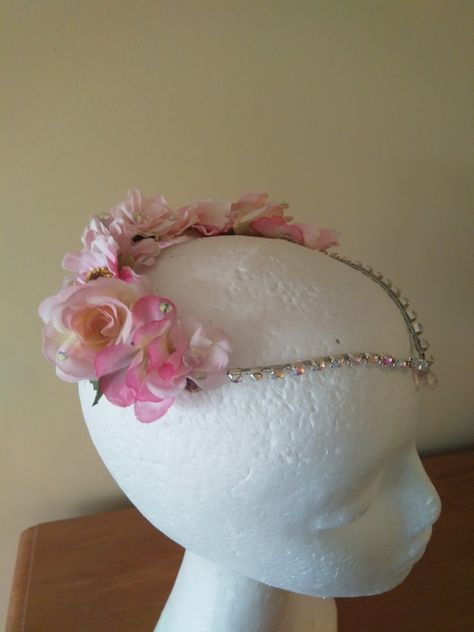 Tiaras by Gemma - Cupid ballet headpiece with pink flowers and clear AB crystals Flower Ballet Costume, Cupid Ballet Costume, Dance Headpieces, Ballet Hair Accessories, Leotard Costume, Blue Headpiece, Ballet Tiaras, Ballet Headpieces, Ballet Hairstyles