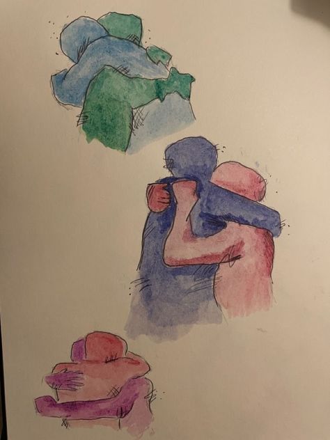 Paintings Of People, People Hugging, Paintings, Songs, Drawings