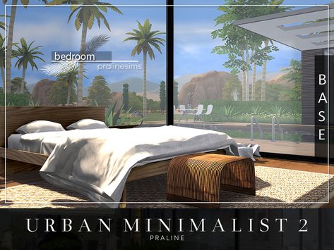 The Sims Resource - Urban Minimalist 2 Sims 4 Minimalist, Urban Bedroom, The Sims 4 Lots, Sims 4 Male Clothes, Sims 4 Bedroom, Minimalist Bed, Sims 5, Sims 4 Gameplay, Sims 4 Cc Furniture