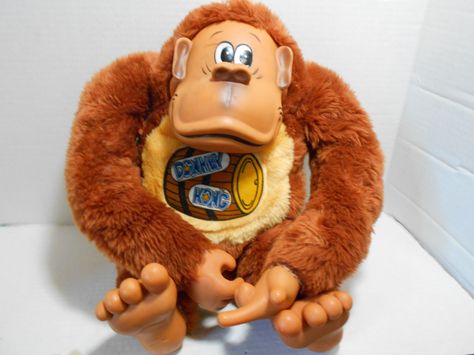 1980's Original Nintendo Donkey Kong Plush Stuffed toy. Large 16 inch size. Very nice condition. No holes or stains.  $60.00 Free USA S&H Lego Donkey Kong, Donkey Kong Barrel, Mario Movie Donkey Kong, 90s Life, Donkey Kong Country 2, Donkey Kong Junior, Family Guy Funny, Super Smash Bros Brawl, Family Guy Funny Moments