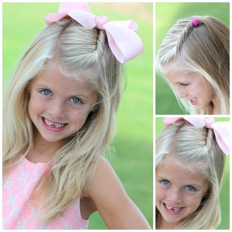 25 Little Girl Hairstyles...you can do YOURSELF! Picture Day Hair, Girl Hairdos, Easy Little Girl Hairstyles, Kid Hairstyles, Girl Hair Dos, Girls Hairstyles Easy, School Hairstyles