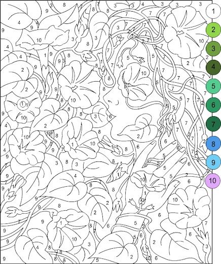 Nicole's Free Coloring Pages: COLOR BY NUMBER * MISTERIOUS GIRL Printables For Adults, Coloring Pages Color By Number, Adult Color By Number, Number Printables, Color By Number Printable, Abstract Coloring Pages, Printable Numbers, Color By Numbers, 수채화 그림