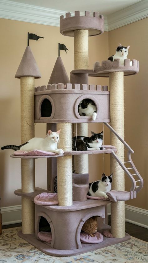 Cat towers are a perfect blend of function and fun, offering climbing, lounging, and play opportunities for your pet. Here are some ideas:

Fantasy Castle: Majestic designs with turrets and bridges for a royal experience.
Nature-Inspired Tree: Mimics branches and bark for a wild, climbing adventure.
Modern Minimalism: Sleek, neutral designs that complement home decor.
Interactive Playground: Vibrant towers with ramps, tunnels, and toys for endless fun.
Themed Designs: Lighthouses, rockets, or jungle vibes bring a sense of whimsy.
Functional Combos: Dual-purpose towers with integrated storage or tables.
Eco-Friendly Options: Crafted from upcycled materials for a sustainable touch.
Modular Systems: Customizable towers for adaptability and variety.