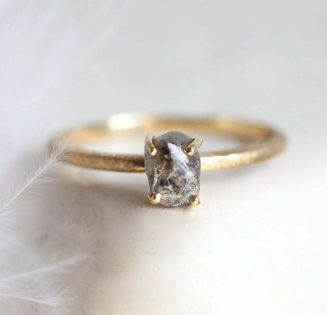 24 Raw Stone Engagement Rings on Etsy for Non-Traditional Brides Uncut Diamond Engagement Ring, Uncut Diamond Ring Engagement, Raw Stone Engagement Rings, Raw Diamond Ring, Raw Diamond Rings, Raw Diamond Engagement Rings, Solitaire Diamond Ring, Raw Stone Ring, Diamond Solitaire Ring