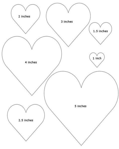 Heart Templates Free Printables, Shapes Template, Heart Shapes Template, Printable Heart Template, Felt Templates, Felt Ornaments Patterns, Quilt Modernen, Shape Templates, Heart Printable