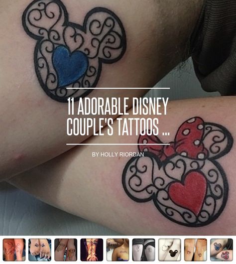 11 #Adorable Disney Couple's Tattoos ... - #Beauty Aladdin Couple Tattoos, His And Her Disney Tattoo, Disney Tattoos Small Matching, Donald And Daisy Duck Tattoos, Couples Disney Tattoos, Beauty And The Beast Couples Tattoo, Disney Couples Tattoos, Disney Matching Tattoos, Mickey Mouse Tattoo Ideas