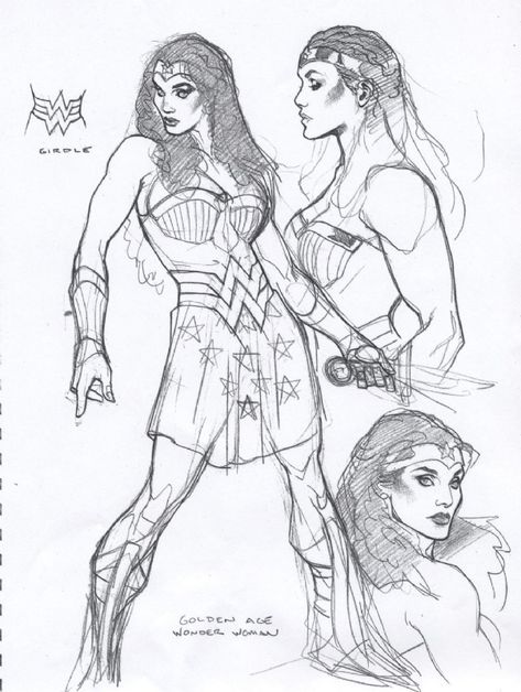 Adam Hughes - Wonder Woman Comic Art Adam Hughes, Wonder Woman Art, Woman Sketch, Comic Book Artists, Character Modeling, Character Design References, Comic Artist, Comic Books Art, Golden Age