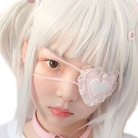 Lace Blindfold, Accessories Kawaii, Japanese Costume, Yami Kawaii, Eye Patch, Kawaii Accessories, Cute Accessories, Pink Pink, Pastel Goth