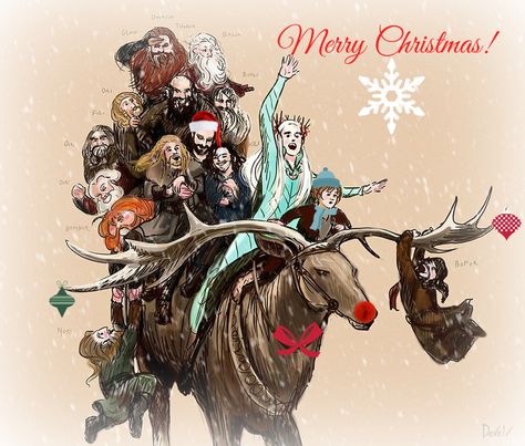 Merry Christmas!!! The Misty Mountains Cold, Legolas And Thranduil, Hobbit Art, Fili And Kili, Into The West, Thorin Oakenshield, Hobbit Hole, Thranduil, Jrr Tolkien