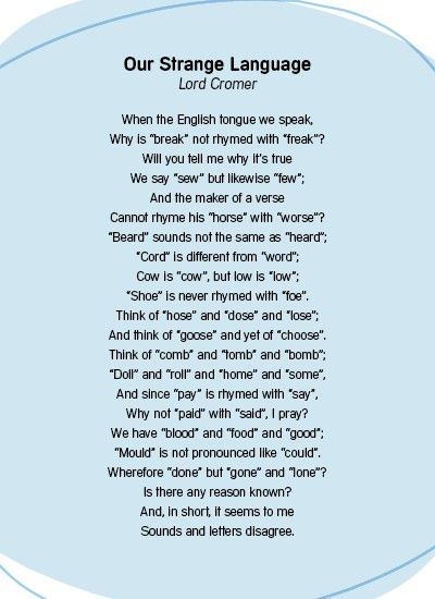 Celebrate National Poetry Month with this poem written by Lord Cromer of England in 1902. Poems About English Language, Poem About English Language, Self Written Poetry, English Language Poem, Poem On Education In English, Funny English Poems For Grade 6, Quatrain Poem Examples, English Pronunciation Poem, English Poems By Famous Poets