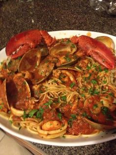 Fra Diavolo Sauce Recipe, Seafood Fra Diavolo Recipe, Seafood Fra Diavolo, Spicy Pasta Recipes, Fra Diavolo, Dinner Pasta, Seafood Pasta Recipes, Seafood Entrees, Spicy Tomato Sauce