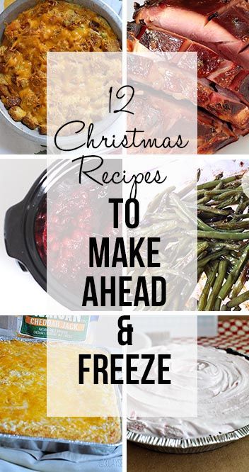 Christmas dinner recipes | 12 Christmas Recipes to Make Ahead and Freeze.  Be less stressed during the holidays by making things ahead and freezing them. | www.thirtyhandmadedays.com Christmas Dinner Recipes Easy, Easy Christmas Dinner, Christmas Buffet, Christmas Dinner Recipes, Frozen Christmas, Christmas Dinners, Christmas Dinner Menu, Christmas Meals, Xmas Dinner