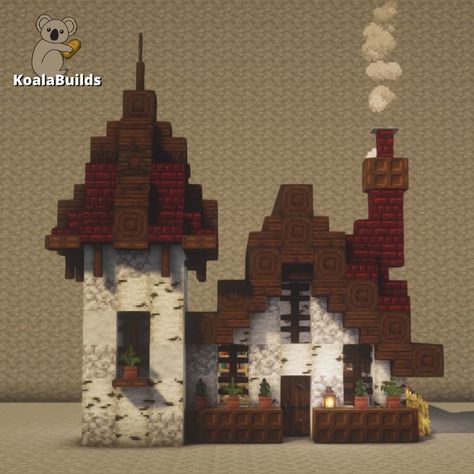 Minecraft Designs Medieval, Cute Medieval Minecraft House, Minecraft Wool Shop Ideas, Outside Decoration Minecraft, Medieval Mc House, Minecraft Medieval School, Minecraft Villagers House, Diorite House Minecraft, Minecraft Medieval Village Ideas