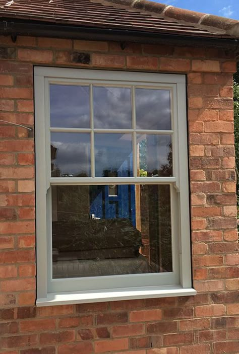 Gallery - Authentic uPVC Sash Windows | Rose Collection Window Exterior Design, Upvc Sash Windows, Window Exterior, Window Structure, Window Shutters Exterior, Cottage Windows, Grey Windows, Traditional Windows, Green Windows