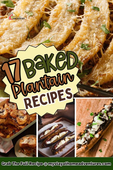 Baked Plantains Recipes, Plantains Recipes, Plantain Bread, Baked Plantain Chips, Roasted Plantains, Baked Plantains, Savory Bread Puddings, Fried Plantains, Plantain Recipes