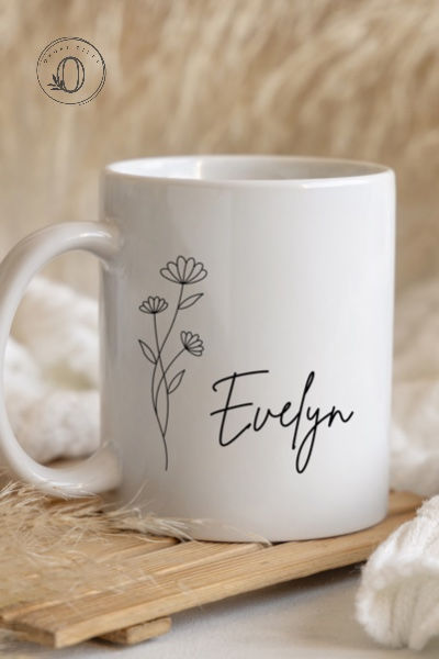 🎁Whether it’s for Christmas, birthdays, anniversaries, or any special occasion, our Personalized Floral Name Mug is the perfect gift for those who appreciate thoughtfulness and creativity. 

☑️Customize this mug with your recipient's name, floral design + select a colour for the design. 

✔️Product Details
▪️The design is professionally printed, offering a vibrant and long-lasting finish
▪️Made with durable white ceramic 


- Gifts for Coworkers
- Secret Santa Gift
- Gifts for Mom Aesthetic Mug Design, Aesthetic Mom, Name Flower, Mum Mug, Mug Ideas, Customised Mugs, Diy Cups, Ceramic Gifts, Name Mugs