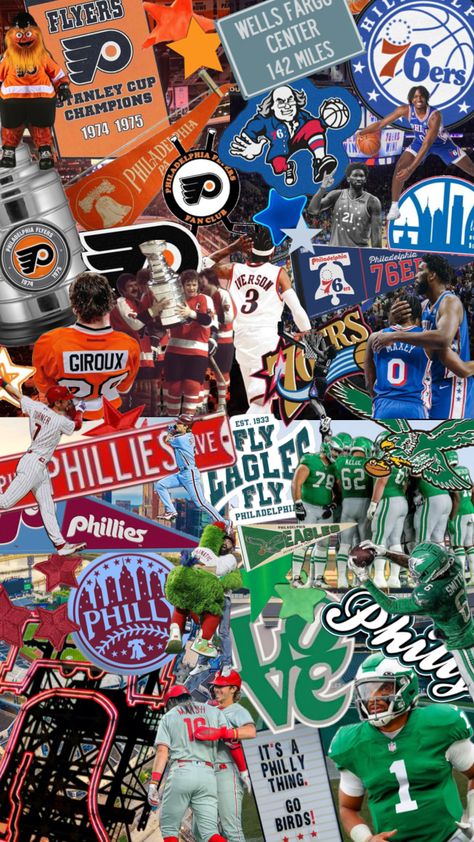 Sports Lockscreen, Flyers Wallpaper Philadelphia, Philly Sports Wallpaper, Philly Wallpaper, Nfl Aesthetic Wallpaper, Philadelphia Wallpaper, Philly Flyers, Eagles Wallpaper, Philadelphia Eagles Wallpaper