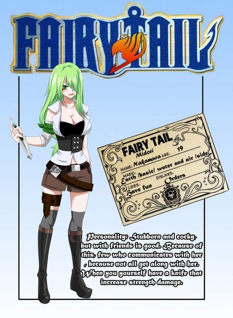 Fairy Tail Female Oc, Fairytail Ocs, Fairy Tail Oc Female, Ocs Female, Fairy Tail Fanfiction, Fanfic Outfits, Fairy Oc, Fairy Tail Oc, Mha Gacha