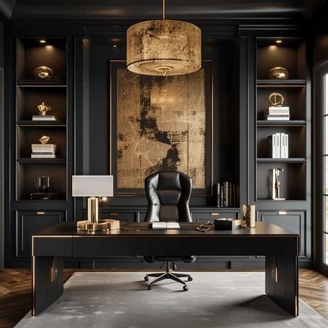 French Inspired Office Space, Executive Office Design, Manager Office, Elegant Home Office, Modern Home Offices, Modern Office Interiors, Office Interior Design Modern, Den Office, Boss Office