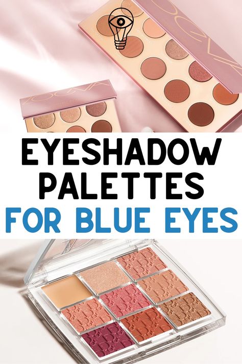 Find here the best eyeshadow palette for blue eyes from the Urban Decay Naked 3 to BH Cosmetics Passion in Paris - all the best eyeshadow palettes to enhance blue eyes and blue green eyes! Blue Eye Eyeshadow Palette, Blue Eyes Everyday Makeup, Eyeshadow Pallet For Blue Eyes, Eyeshadow Palette Blue Eyes, Blonde Hair Blue Eyes Eyeshadow, Eyeshadow For Pale Skin Blue Eyes, Eye Shadow Palette Blue Eyes, Best Eyeshadow Palette For Blue Eyes, What Color Eyeshadow For Blue Eyes