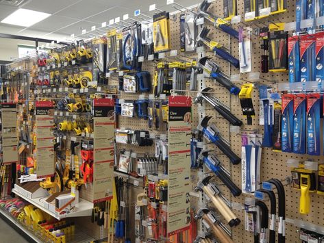 Electrical Stores, Home Depot Store, Retail Store Interior Design, Paint Store, Interior Shop, Yard Tools, Showroom Display, Modern Led Ceiling Lights, Hardware Shop