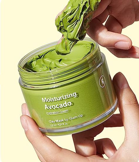 Avocado Clay Mask for Dry Skin - Sensitive Skin Face Mask with Avocado and Kaolin Clay - Vegan Skincare, Cruelty Free - (125ml/4.23 Oz) Face Mask Sensitive Skin, Avocado Skincare, Green Clay Mask, Mask For Face, Avocado Vegan, Mask For Dry Skin, Green Clay, Pore Cleansing, Clay Mask