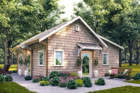 Small Cottage House Plans, Small Cottage Homes, A Small House, Small House Floor Plans, Open Concept Floor Plans, Cottage Plan, Wheelchair Accessible, Small Cottage, Cottage House