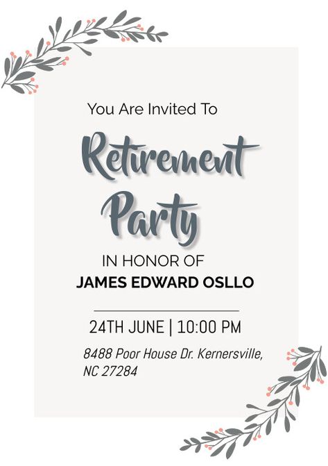 1,350+ Free Retirement Templates Retirement Invitation Card Template, Retirement Invitation Card, Sustainable Marketing, Retirement Invitation, Retirement Invitations, Kindle Book Cover, Promotional Flyers, Invitation Card Template, Campaign Posters