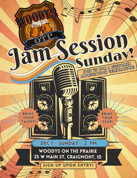 Jam Session, Customer Appreciation, Jam, Bring It On