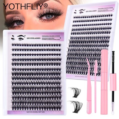 280 Clusters Fluffy Dramatic Thick Volume Eyelashes Natural Lashes Fake Lashes Pack Eyelashes Individual Lashes Russia 30D/40D - AliExpress 66 Lash Clusters Extensions, Eyelashes Individual, Lashes Pack, Volume Eyelashes, Gene False, Cluster Eyelashes, Eyelash Kit, False Eyelash Extensions, Eyelash Extension Kits