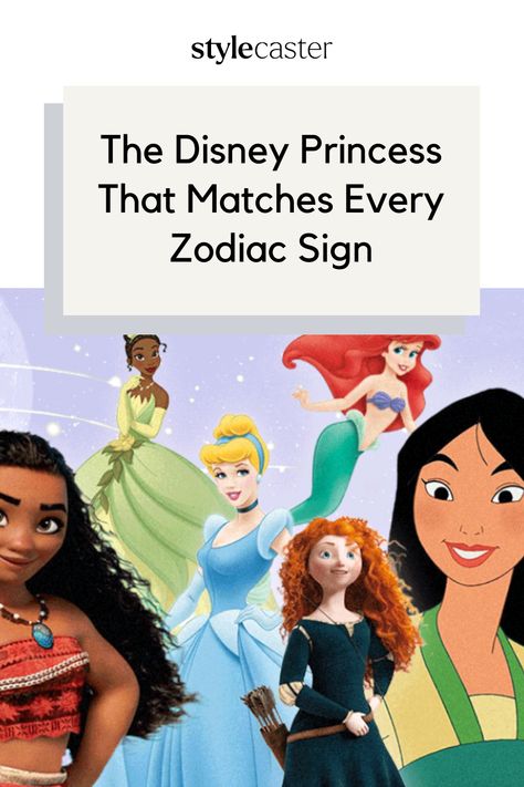 You might have wondered which Disney princess you would be after enjoying all of the movies and dressing up as your favorite princesses for Halloween over the years. Luckily, your zodiac sign explains which Disney princess you already are! #DisneyPrincess Which Disney Princess Are You, Which Disney Princess Am I, Aesthetic Disney Princess, Disney Princess Zodiac Signs, Zodiac Signs Personality, Disney Princess Zodiac, Elsa Let It Go, Astrological Elements, Non Disney Princesses