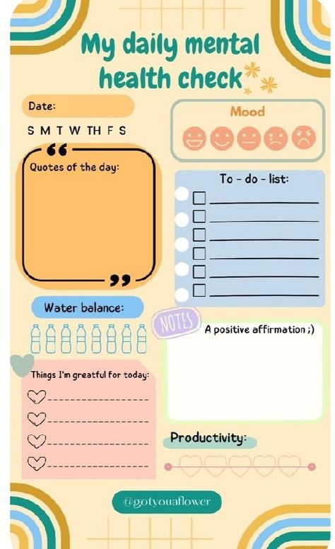 Self Care Template Aesthetic, Health And Wellness Journal Template, Journal Templates Layout Aesthetic, Journal Template Aesthetic Ipad, Daily Routine Template Aesthetic, Journal Template Aesthetic Printable, Gratitude Journal Ideas Aesthetic, Daily Routine For Mental Health, Therapy Journal Template