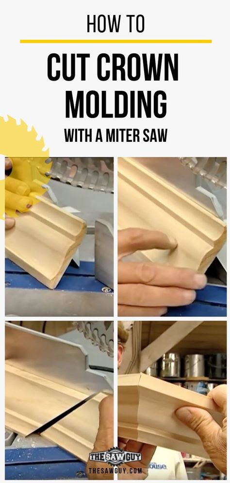 Crown Molding Lights, Crown Molding Styles, Cut Crown Molding, Crown Molding Installation, Diy Crown Molding, Best Table Saw, Trim Carpentry, Diy Table Saw, Table Saw Accessories